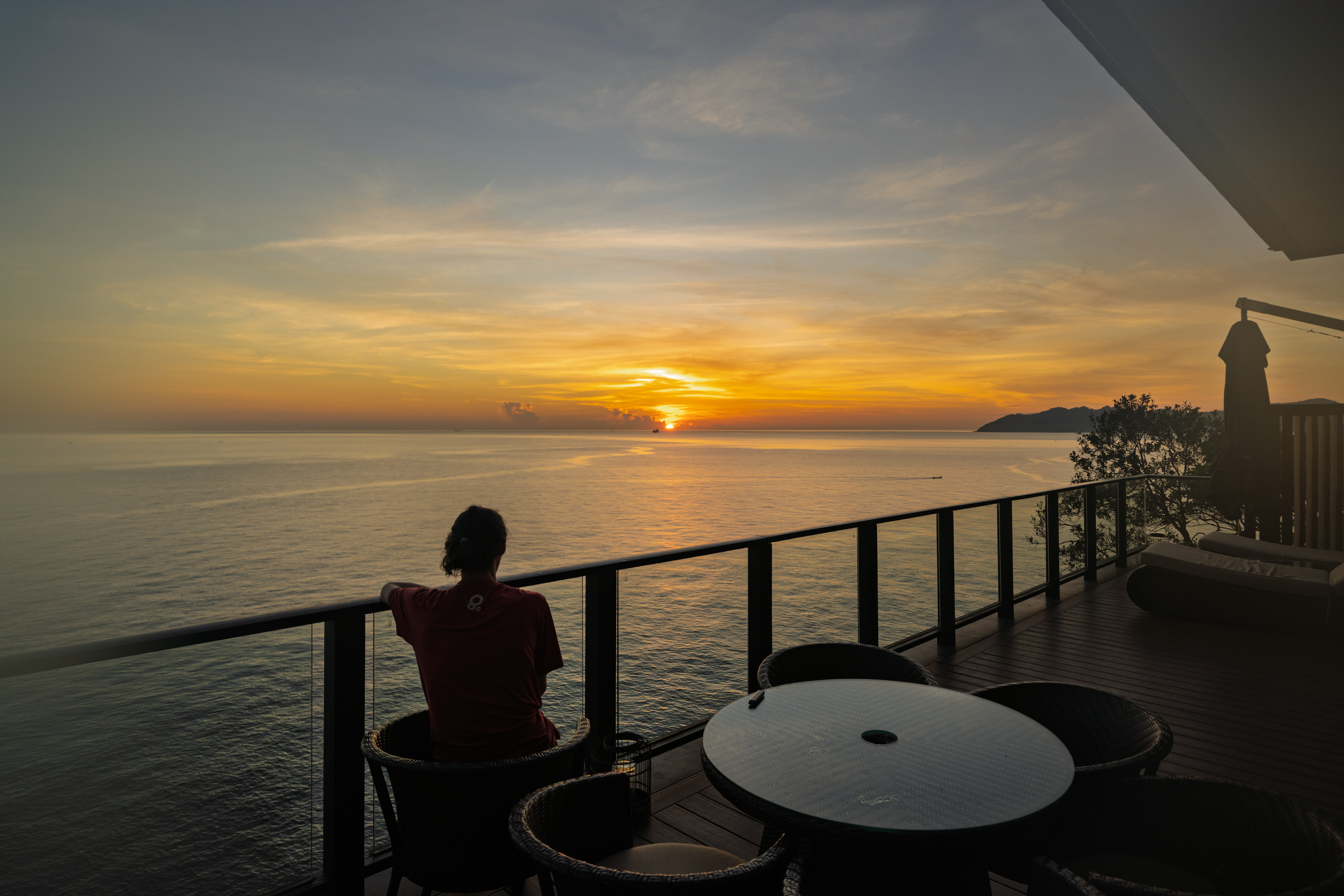 Sunset View at Seaside Restaurant at Banyan Tree Lang Co